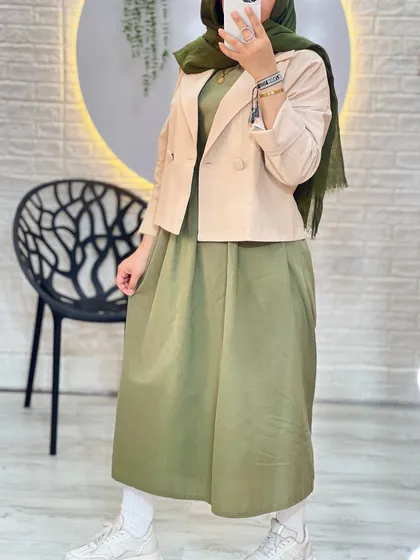 ست سارافون و کراپ کت آسمان