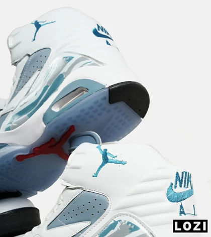 کفش کتانی ساق‌دار مردانه سفید فیلی Nike air jordan 6 مدل 5930