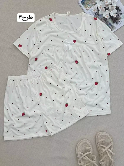 ست بلوز و شلوارک کریشه کد 5759