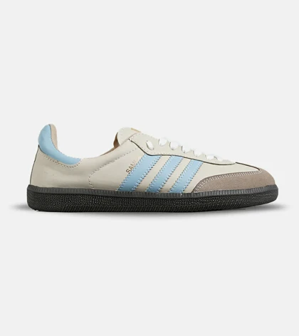 کفش کتانی مردانه و زنانه سامبا کرم آبی ADIDAS Samba مدل 7303