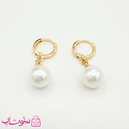 گوشواره آویز زنانه ژوپینگ مدل مرواریدی