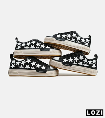 کفش اسنیکرزمشکی سفید Amiri Stars مدل 5990