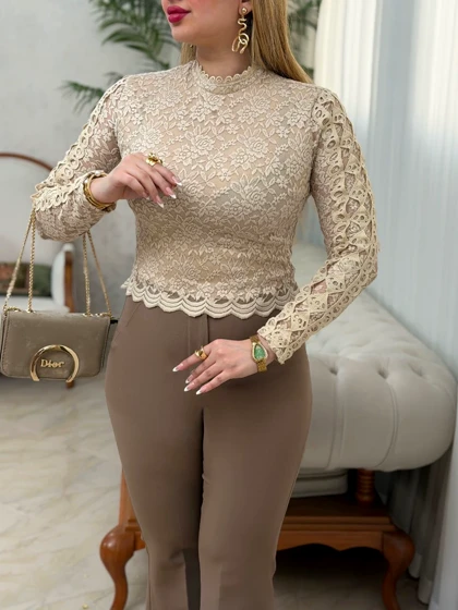 شومیز دانتل صدف 3731