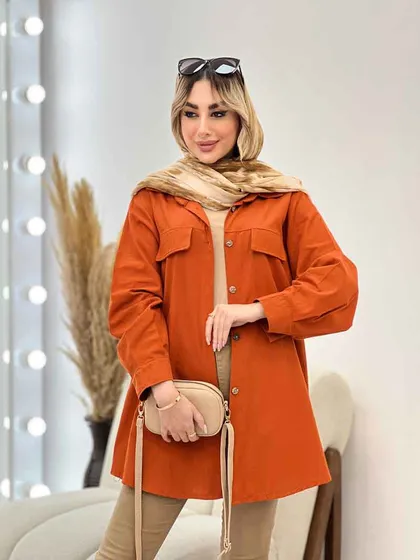 مانتو جیب نما بغل زیپ