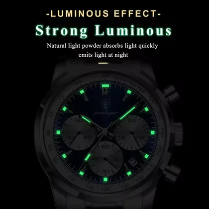 ساعت مچی اورجینال پودگار سه موتور فعال ضد اب کیفیت بینظیرpoedagar