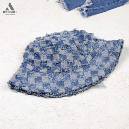 کلاه باکت جین شطرنجی Bucket Hat HA111