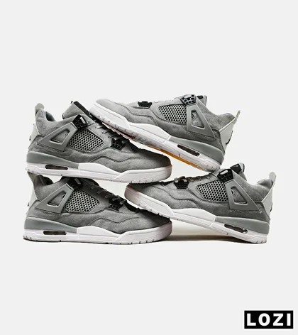 کتانی ساق‌دار مردانه طوسی Nike air jordan 4