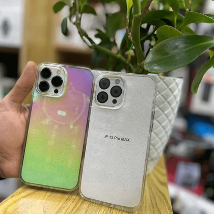 قاب شاین شفاف رنگی آیفون 13 پرو جی مکس Glitter