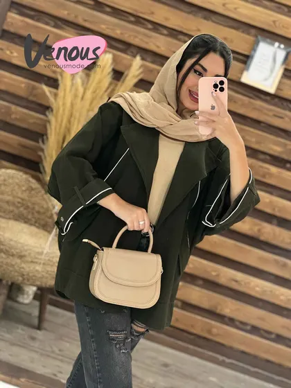 مانتو لینن پانچ مغزی دوزی
