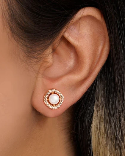 گوشواره میخی مرواریدی آیلی ژوپینگ