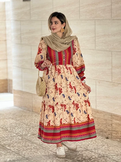 مانتو پیراهنی دکمه دار غزال