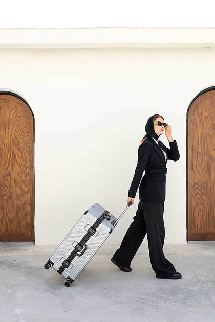 چمدان سایز بزرگ مدل Rose-Merry-RL-318-Large-S-grey