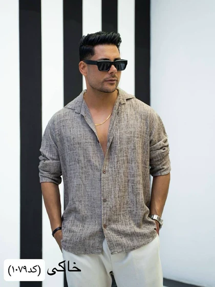 پیراهن مردانه لینن سنگشور1079mc