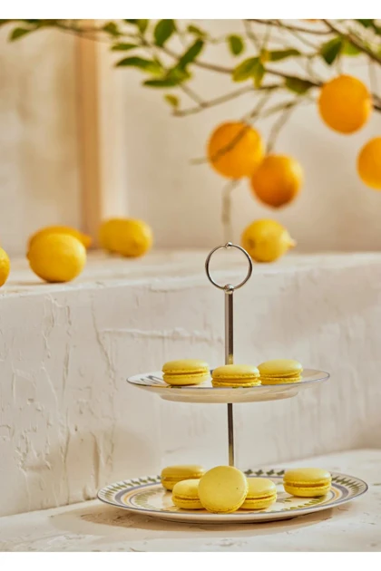 ظرف شیرینی دوطبقه Bella Maison مدل Lemoncello - چندرنگ