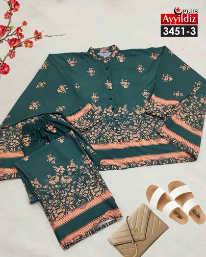 ست مانتو شلوار زنانه سایز بزرگ کد 3451/3