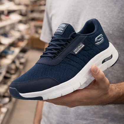 کفش ورزشی مردانه اسکچرز مدل Quantum -سرمه ای