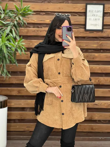 مانتو کبریتی کمردار