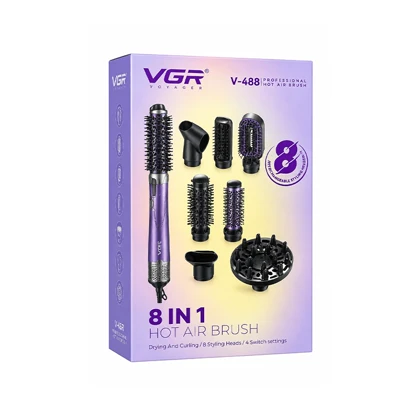 سشوار چرخشی 8 کاره وی جی آر (VGR) مدل V-488