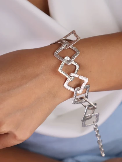 دستبند زنانه ورشو(عثمانی) مربع کدB2117