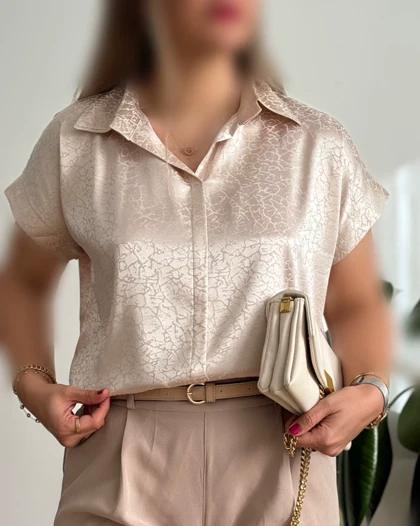 شومیز آستین کوتاه ساتن 4