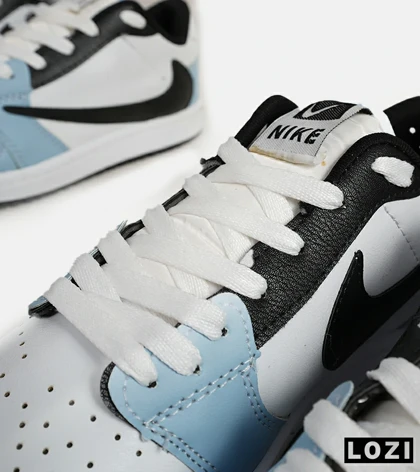 کفش کتانی مردانه مشکی سفید آبی نایک NIKE travis scott