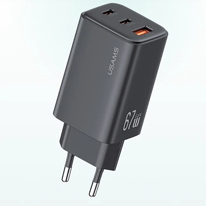 شارژر دیواری 67 وات یوسامز USAMS مدل CC265 سه پورت
