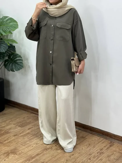 مانتو کتان کاغذی ابریشم
