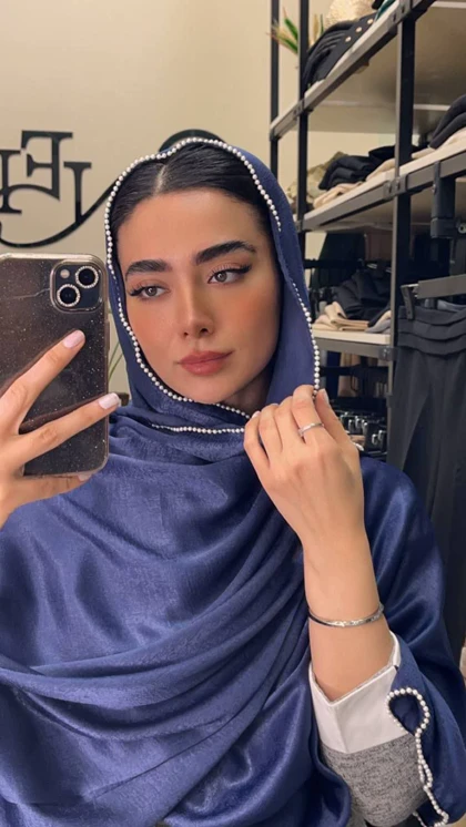 شال کوپرا دور مرواریدی 4225