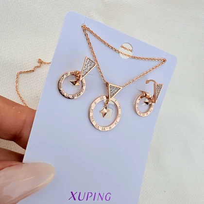 نیم ست اشکال هندسی ژوپینگ همراه زنجیر