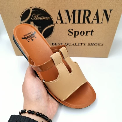 دمپایی طبی زنانه کرم قهوه ای عسلی کیفیت عالی 37 تا 41 مدل جدید تیموتی (قیمت تولید ارسال رایگان )