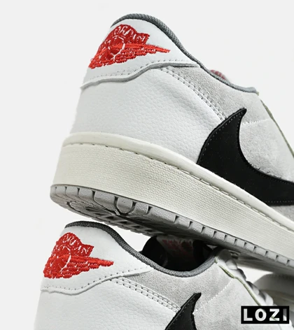 کفش کتانی مردانه سفید طوسی مشکی NIKE travis scott