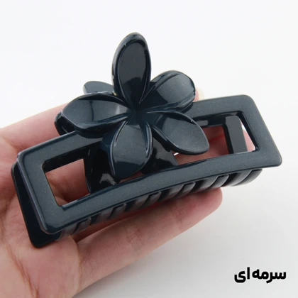 کلیپس دخترانه مدل مستطیلی گل‌دار