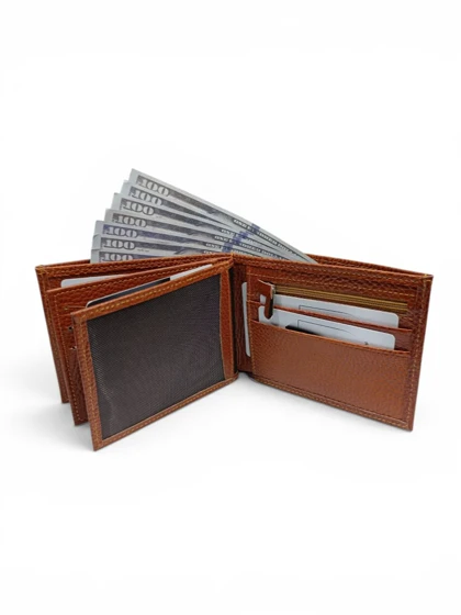 کیف پول جیبی چرم طبیعی مدل آریا