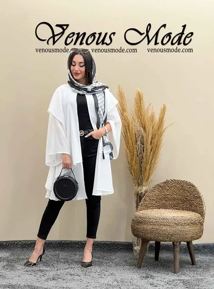 مانتو حریر جلو ژیله