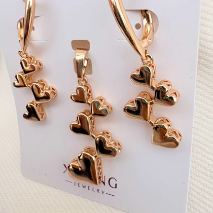 نیم ست قلب های پیاپی ژوپینگ بدون زنجیر