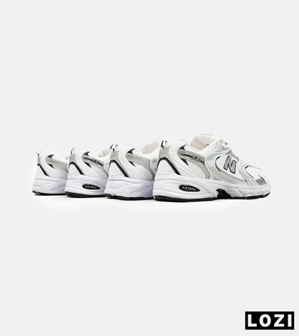 کفش کتانی بزرگپا سفید نقره ای NEW BALANCE 530
