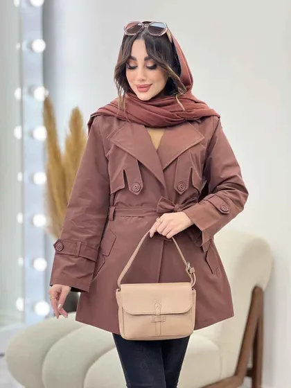 بارانی ژیله پاگن کمر دار