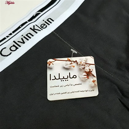 شورت مردانه CK مدل پادار خاکستری تیره