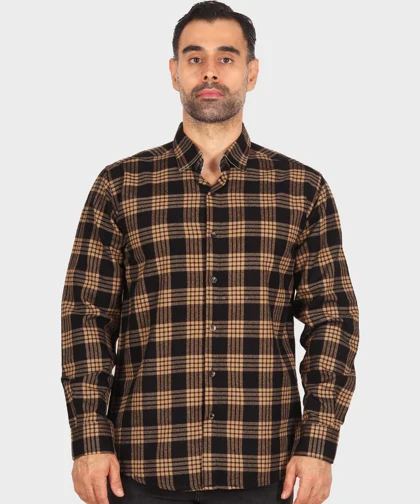 پیراهن مردانه پشمی چهارخانه 0160