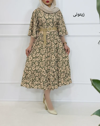 پیراهن فلور نارنج کد محصول 773