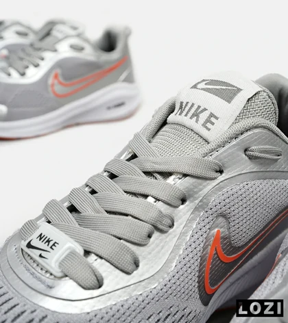 کفش کتانی مردانه طوسی نارنجی نایک NIKE PEGASUS V10