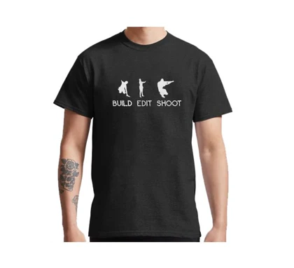 تیشرت Fortnite طرح Build Edit Shoot فورتنایت کد 98449