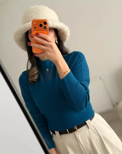 بلوز بافت ساده 3586