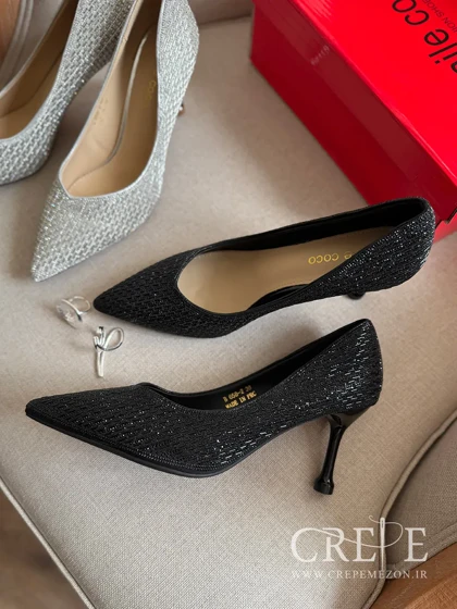 کفش مجلسی تمام نگین پاشنه 7 سانت