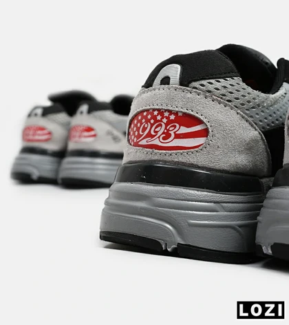کفش کتانی بزرگ پا مشکی طوسی NEW BALANCE 993