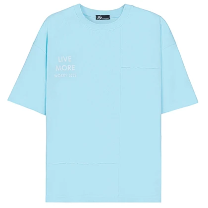 زیگ تیشرت آستین کوتاه light blue live more tshirt-9860