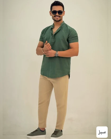 پیراهن ساده مردانه دبل فیس_کد4305