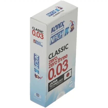 کاندوم ناچ کدکس KODEX مدل CLASSIC ضخامت بسیار نازک 30 میکرون