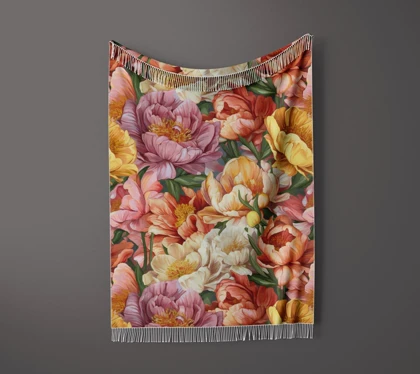 شال مبل ریش دار sofa shawl 180
