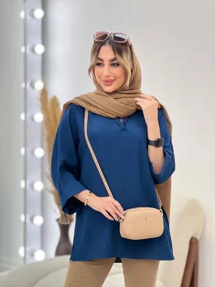مانتو جلو بسته یقه دار